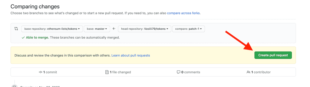 create pull request