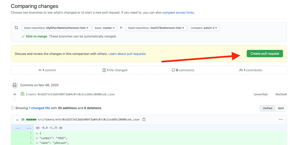 create pull request