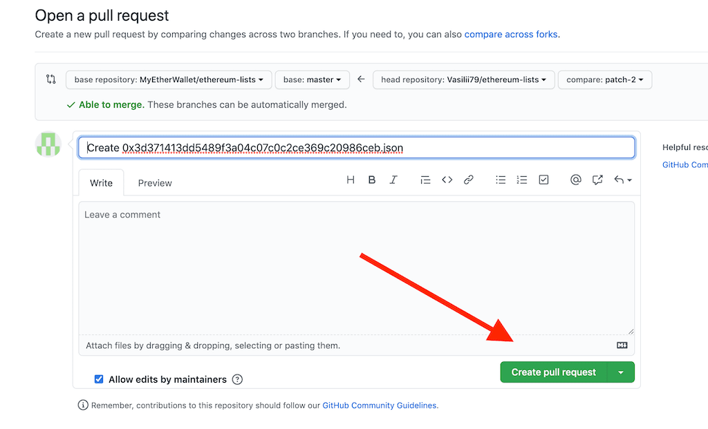 create pull request 2