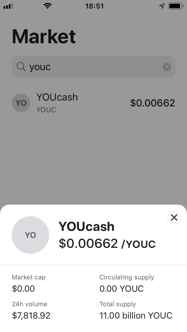 YOUcash on MEW