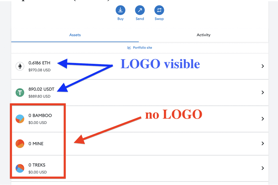 Make logotype visible on Metamask