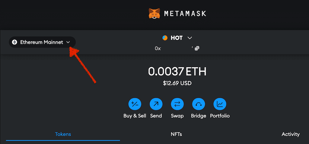 Activate Metamask